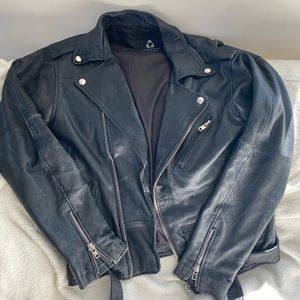 Pelechecoco leather moto jacket